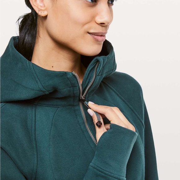 Lululemon Light Cotton Scuba Hoodie Size 10 Likely Color: Submarine, Full Zip - Picture 8 of 9